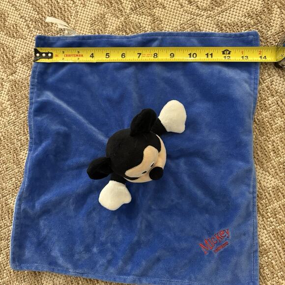 Disney Baby Mickey Mouse Blue Lovey Security Blanket Plush Blankey - Picture 4 of 12
